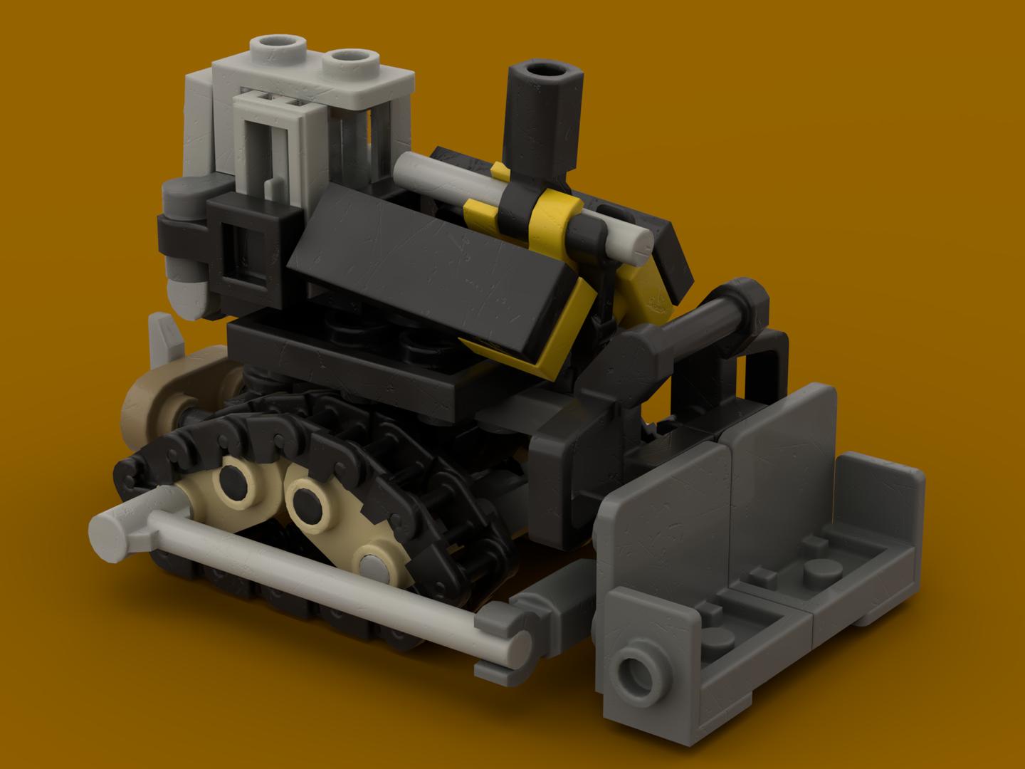 mini little bulldozer with movable tracks