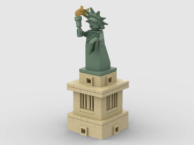 Lady Liberty minifig pedestal
