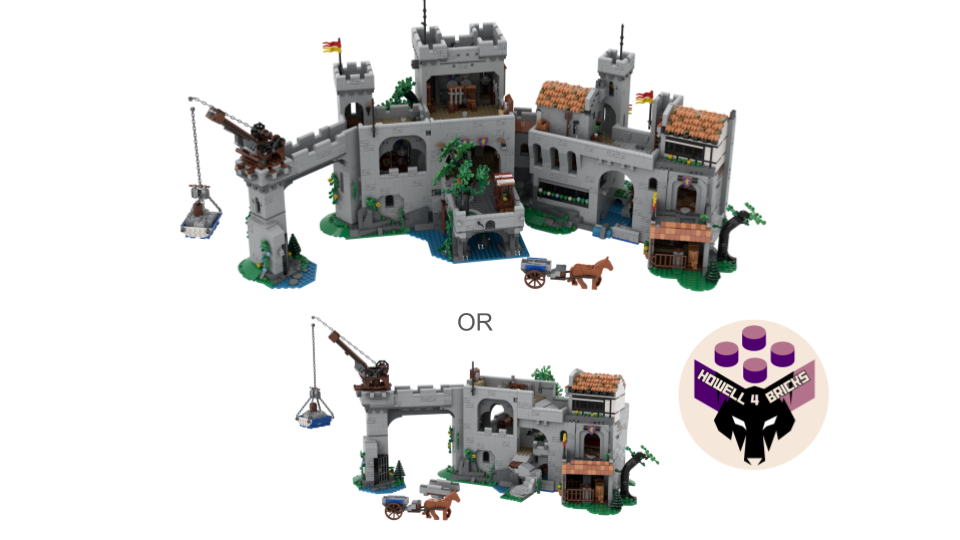 Lion Knights Castle Backhalf OR Standalone Fortress