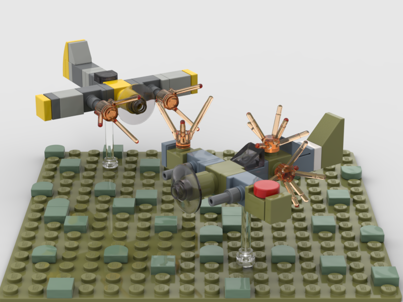 mini diorama. messershmitth vs spitfire