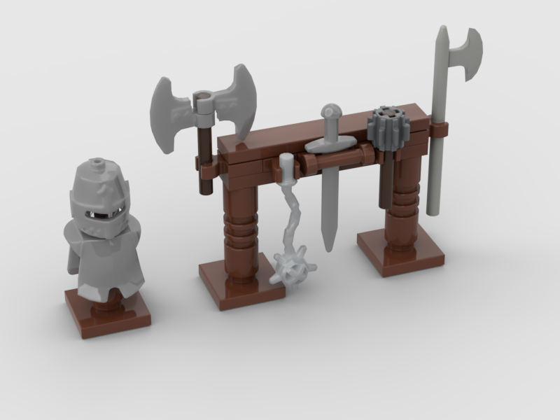 Lego Medieval armor stand