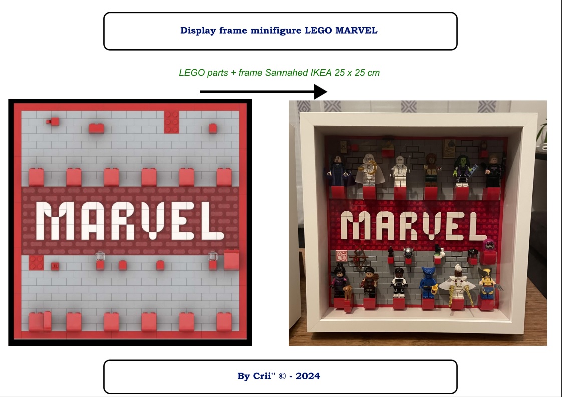 display frame Marvel minifigure