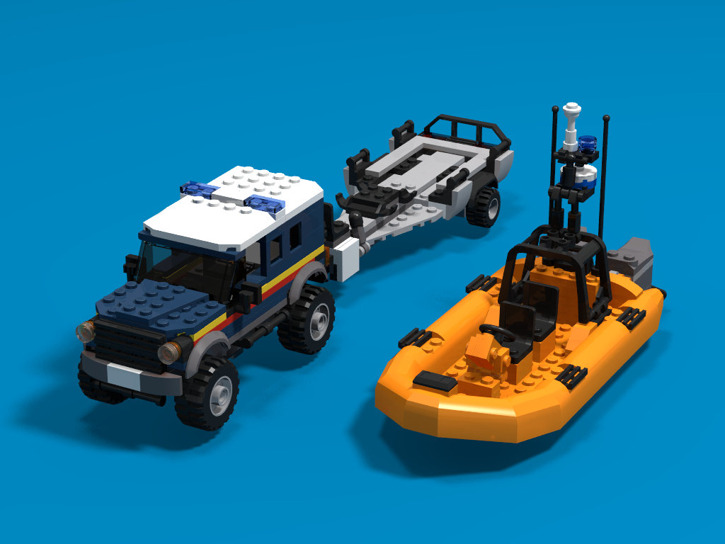 RNLI 4X4 and Inshore Lifeboat