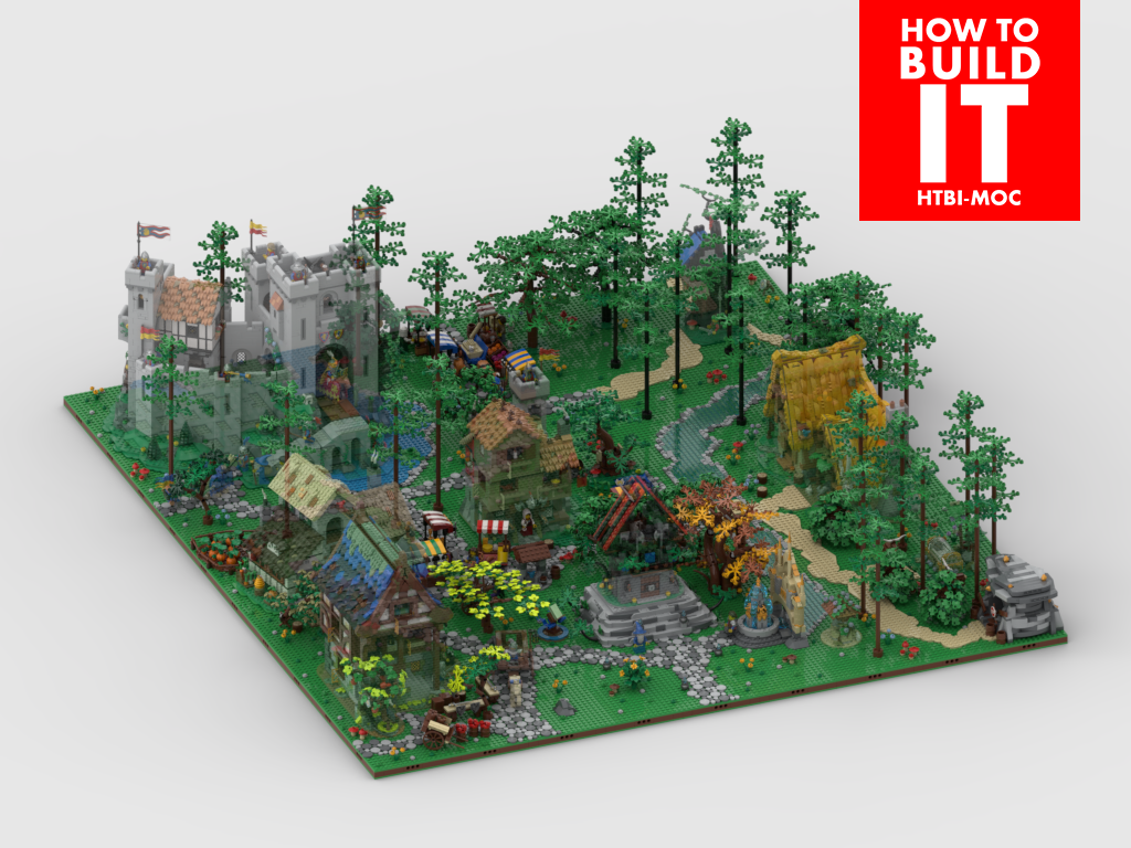 Medieval Diorama - Display for sets: 10305, 40567, 40601, 21325, 10332, 43242