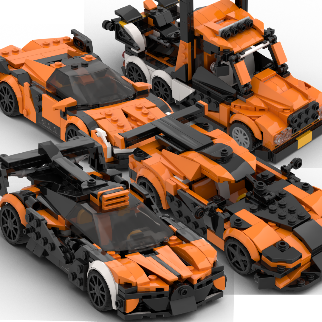 Pack of 76918 Mclaren Solus GT and Mclaren F1 LM 4 Models