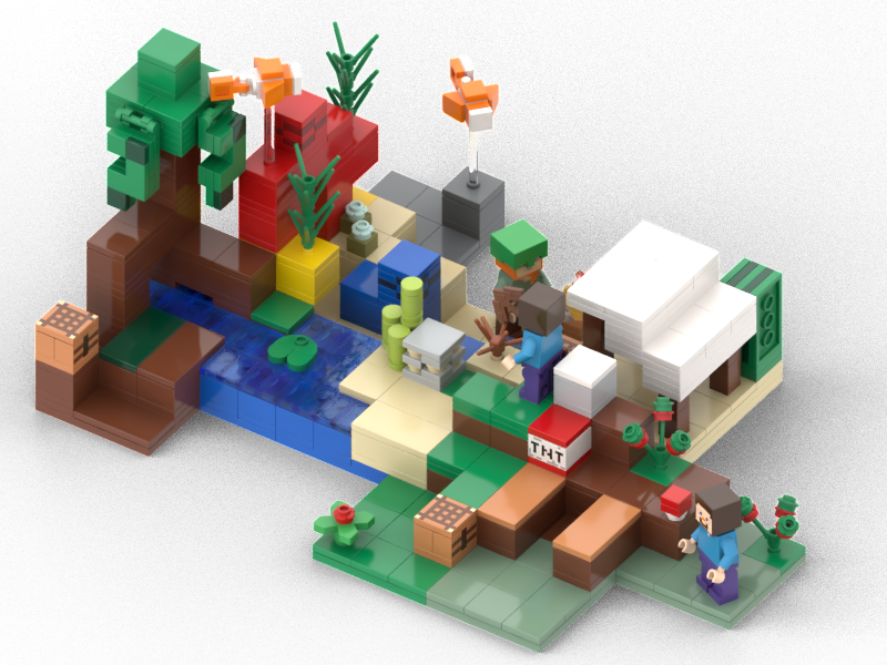 Block Accurate Minecraft Set Modifications Bundle All 5 Combined into World