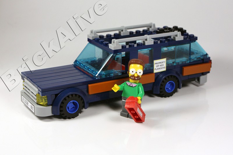 Flanders car : The Blue Station Wagon - Simpson