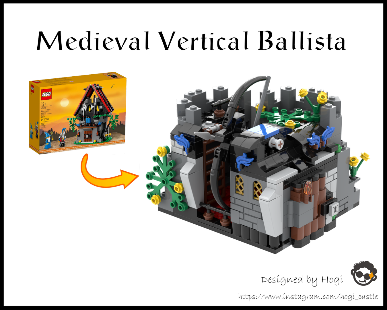 Medieval Vertical Ballista (40601 Alternate build) alternate build