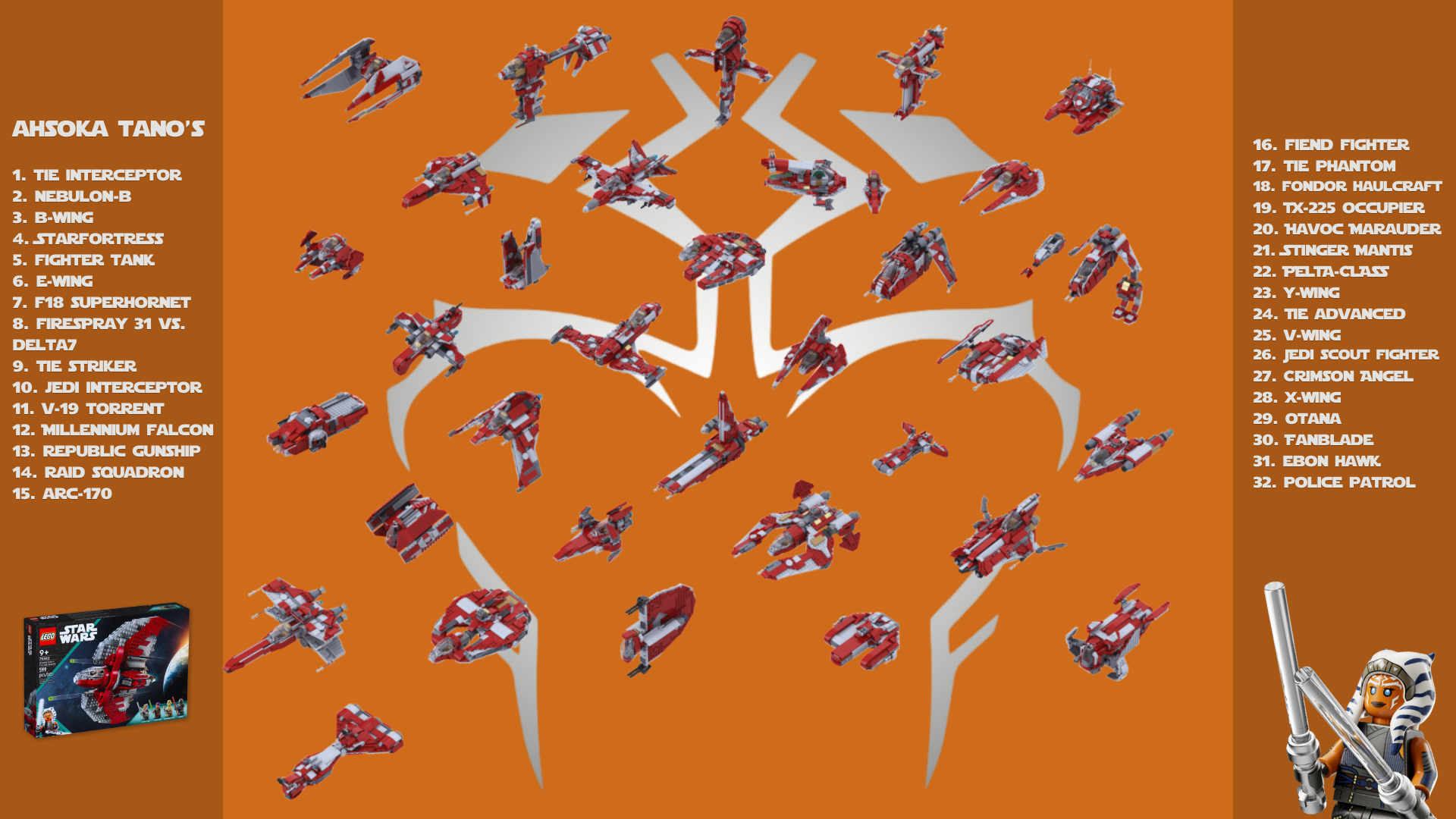 Ahsoka Tano's T6 Alternatives Bundle (34 alternatives from set 75362)