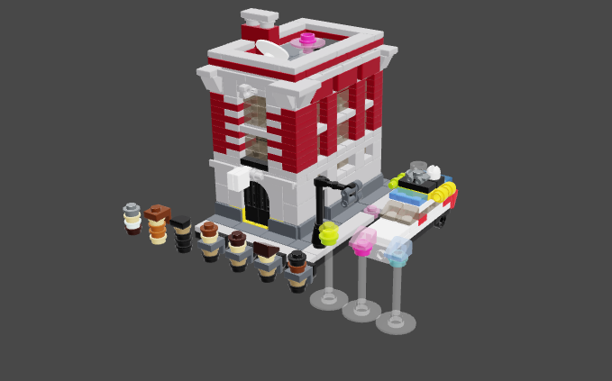 Ghostbusters Headquarters and Ecto 1