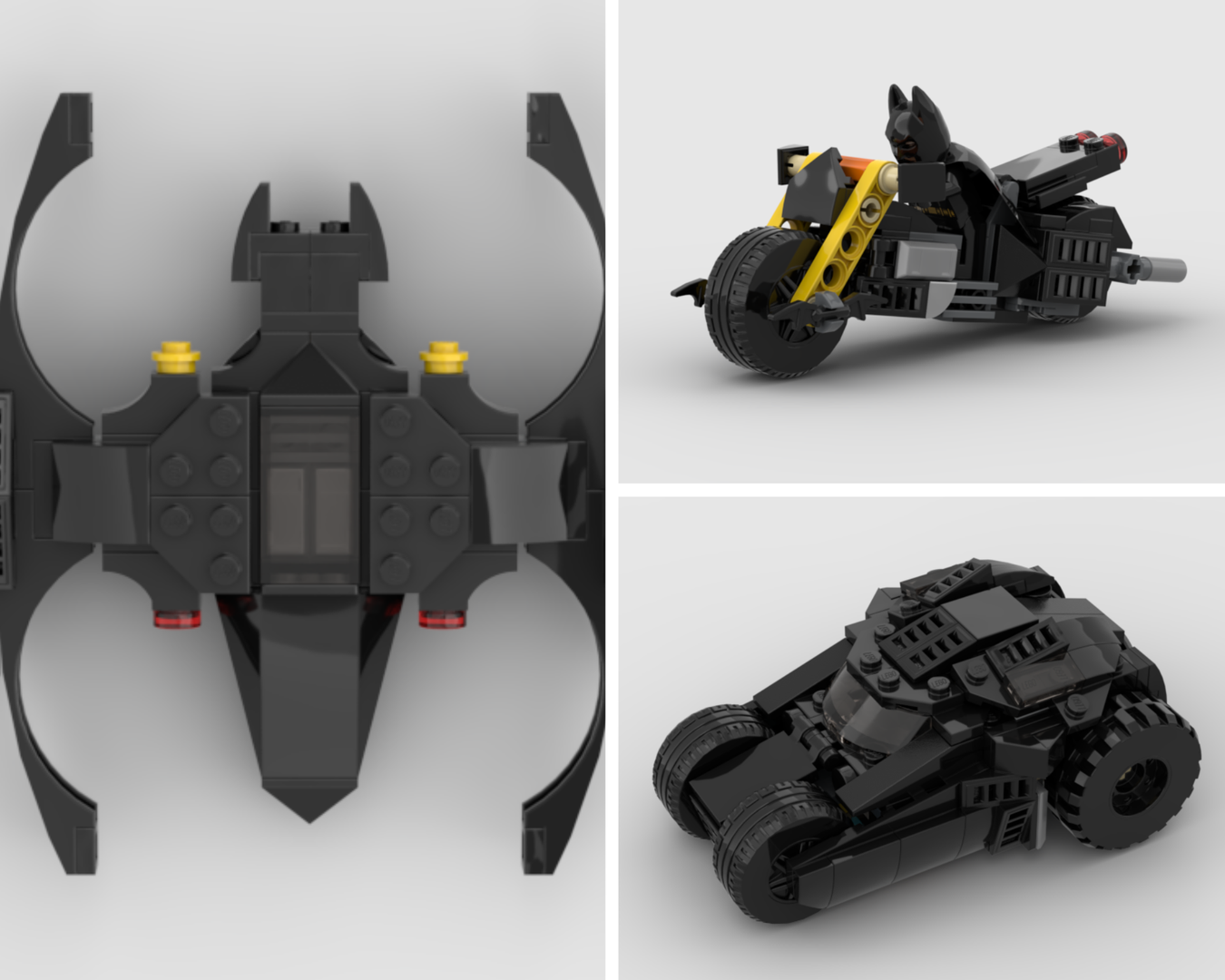 76224 Alternate Builds: Batcycle, Tumbler &amp; Batwing