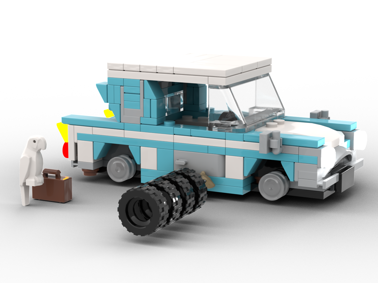 Flying Ford Anglia without Harry Potter parts