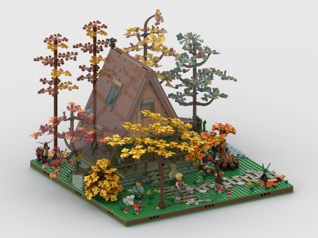 48X48 Display for set 21338 A-Frame Cabin