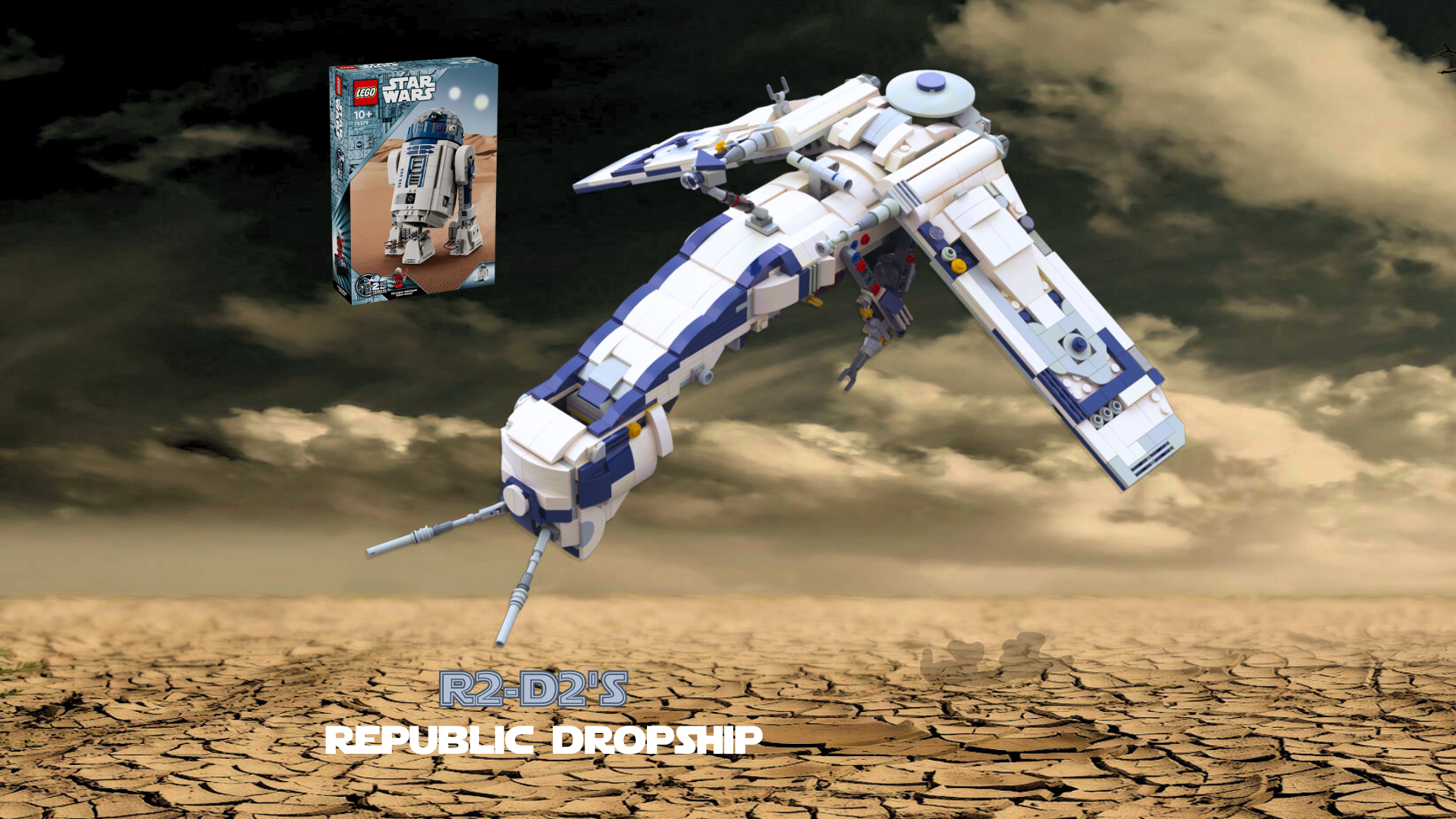 R2-D2's Personal Republic Dropship - 75379 alternative build