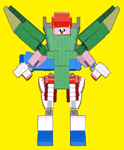 Up-Scaled Powerpuff Megazord