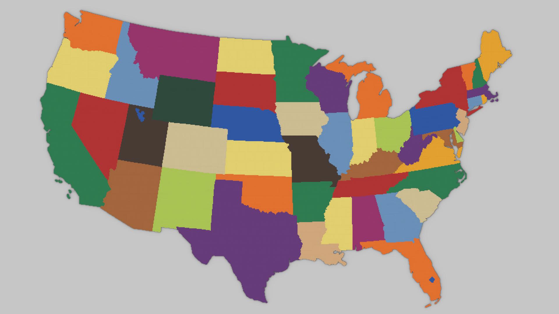 Giant Contiguous United States Map