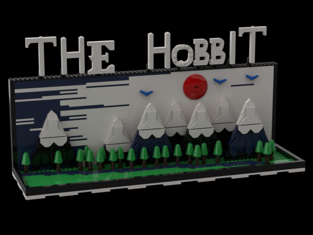 The Hobbit - Original Book Cover - Background Display MOC