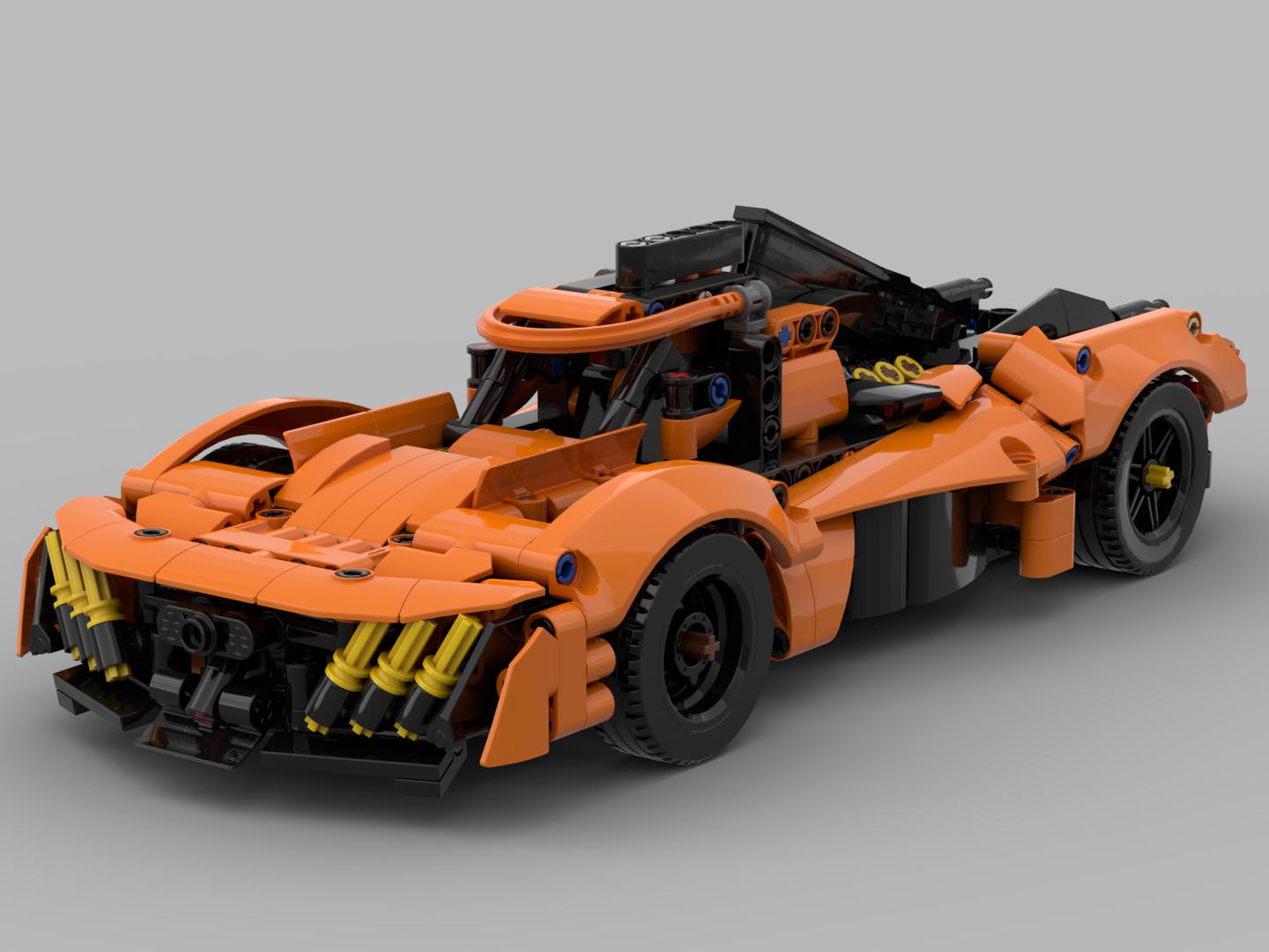 Orange Peugeot 9x8 (42196 Alternate Build) alternate build