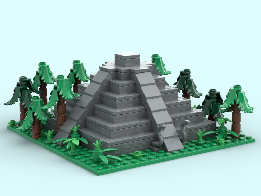 Maya Pyramid in the Jungle