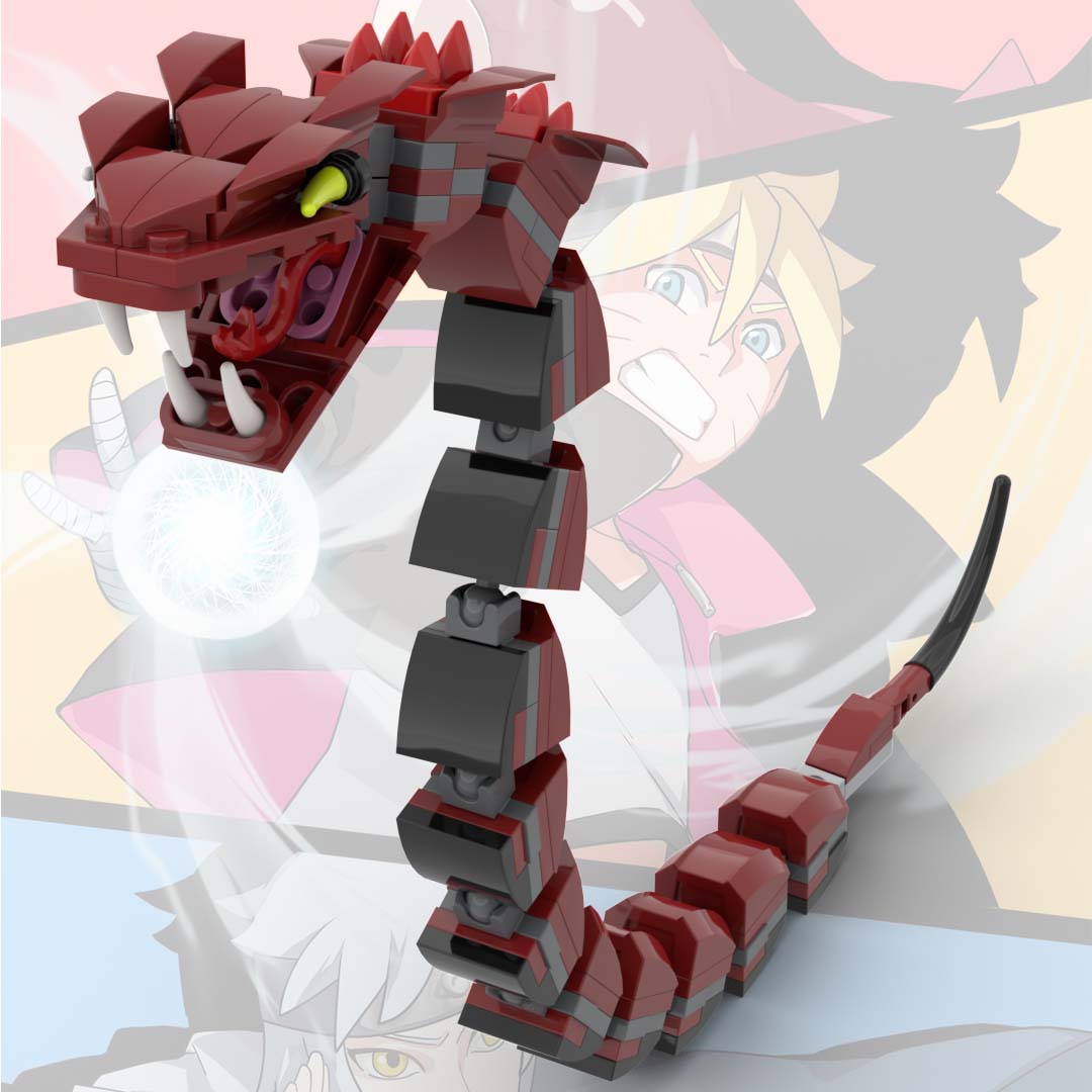Red snake fierce serpent garaga from naruto boruto