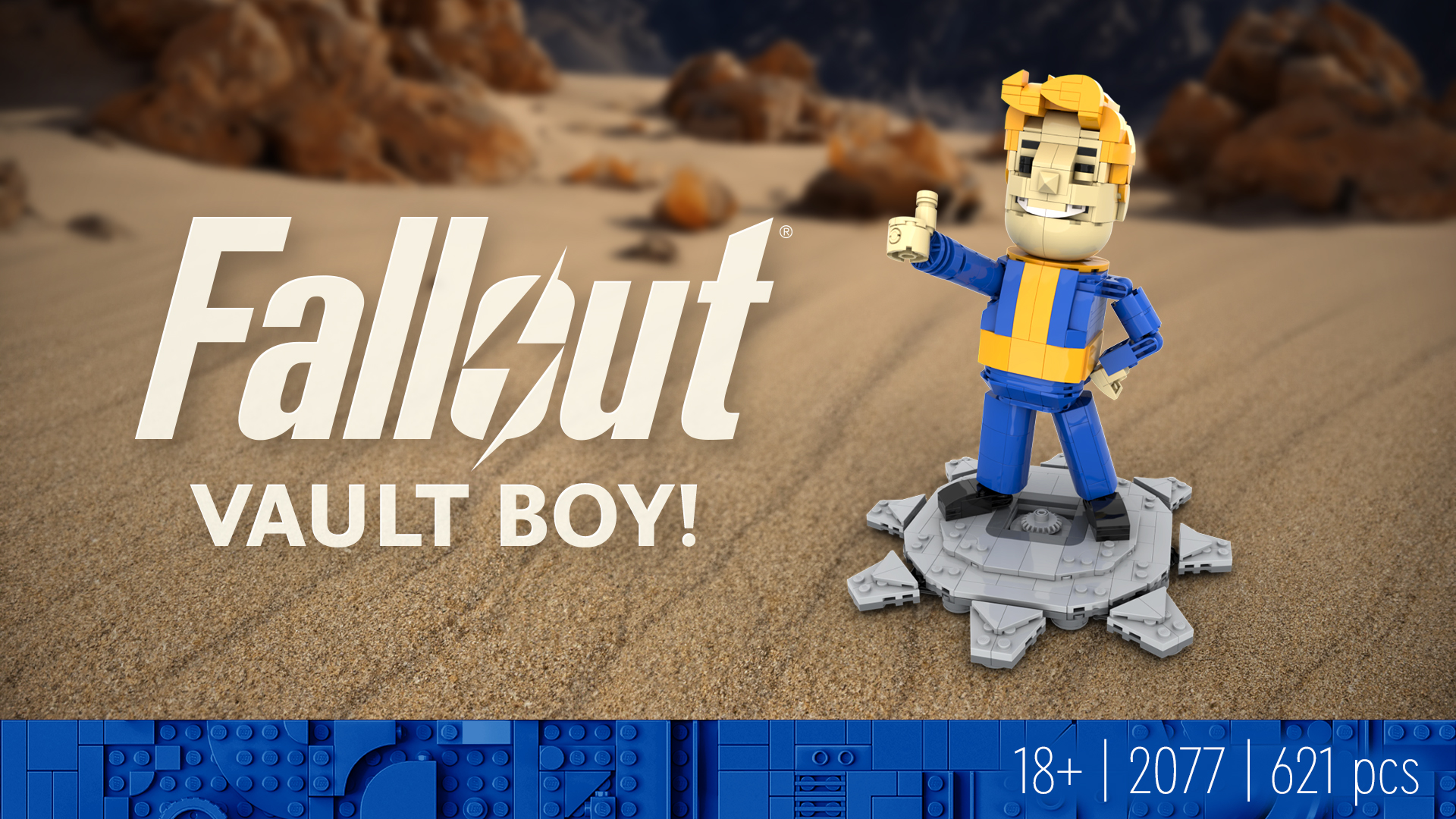 FALLOUT: Vault Boy posable desktop figurine with stand!