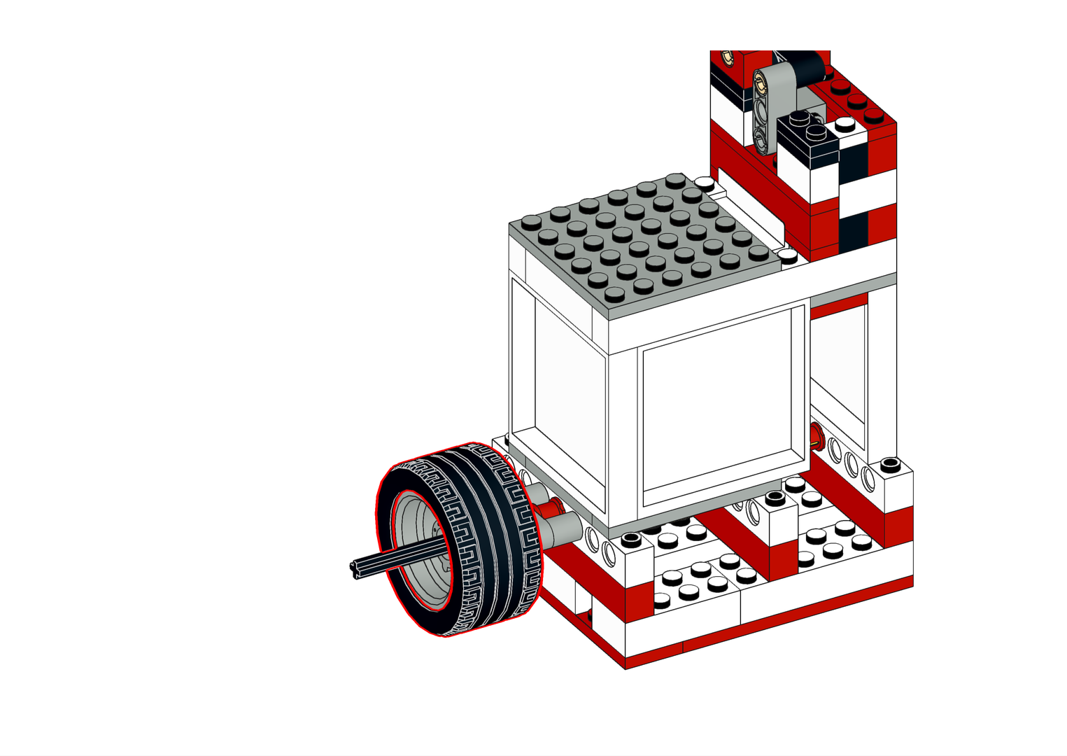 1 cylinder lego vacuum engine