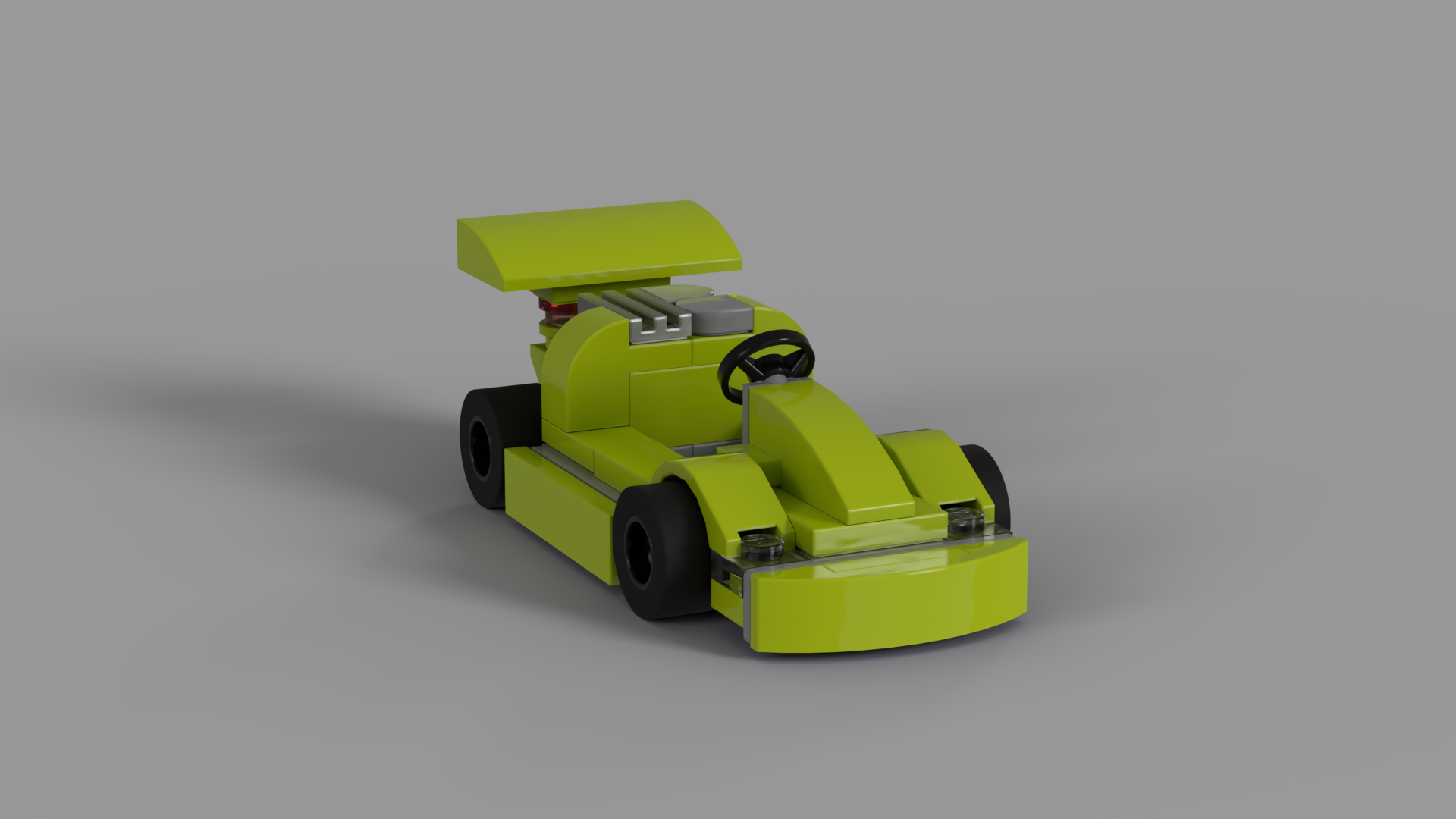 Lime mini race car