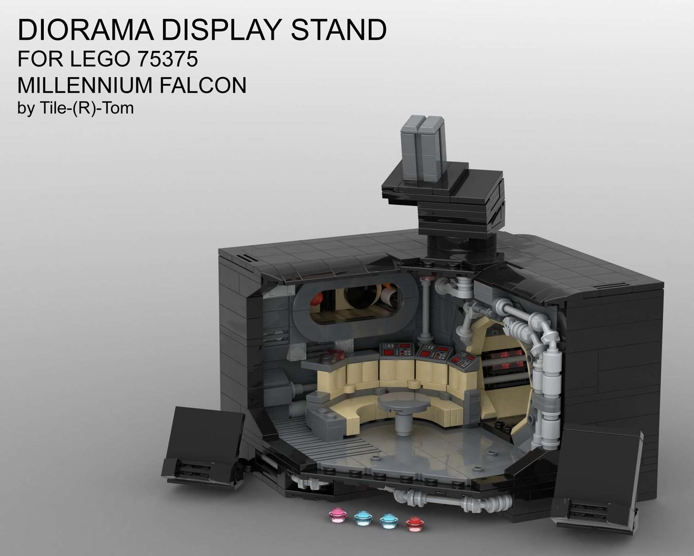 Diorama Display Stand for 75375 Falcon 2024 V2 (NEW HOLDER)