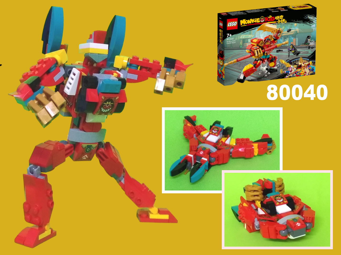 Transformer Triple changer space cruiser,submarine from LEGO Monkie Kid 80040: Combi Mech