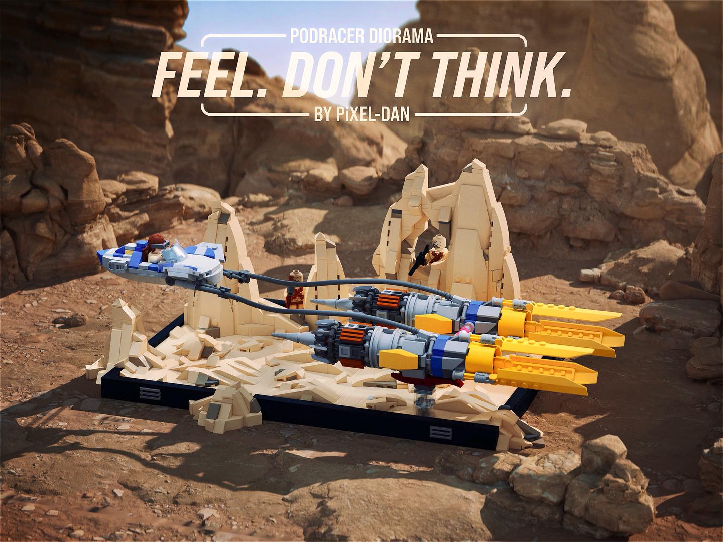 PiXEL-DANs FEEL. DON'T THINK. A POD RACER DIORAMA.