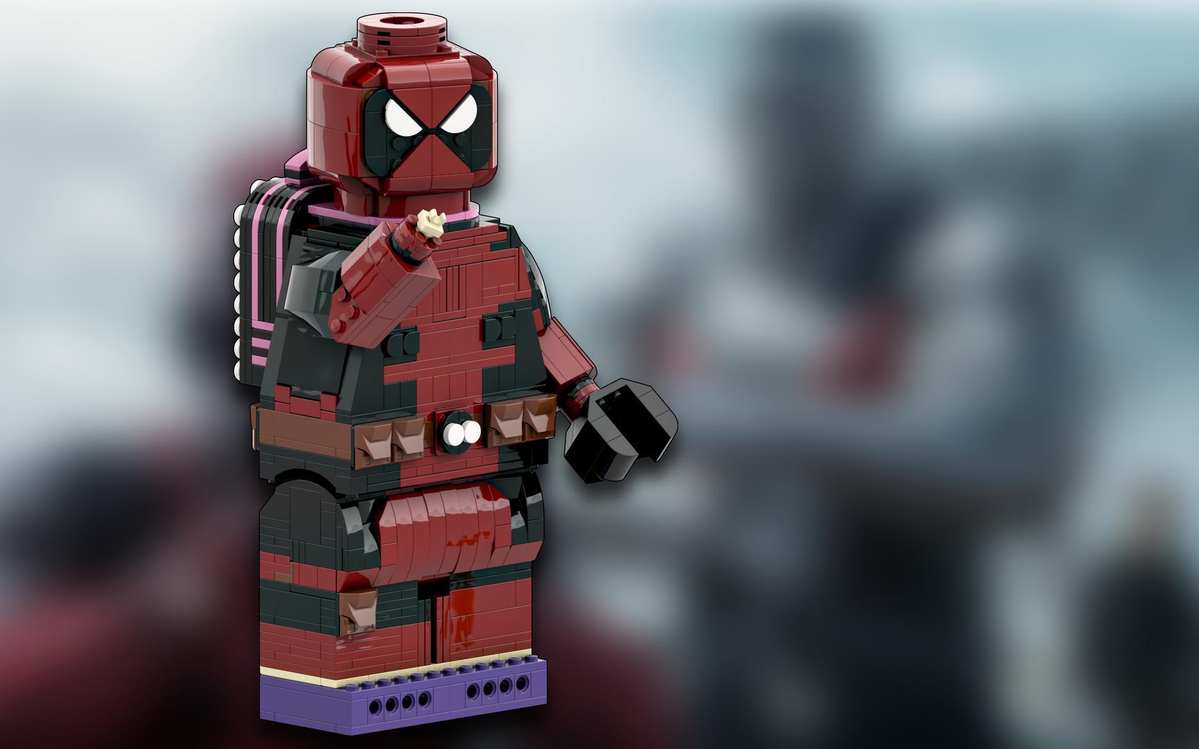 Up-Scaled LEGO Minifigure - Deadpool Movie Version