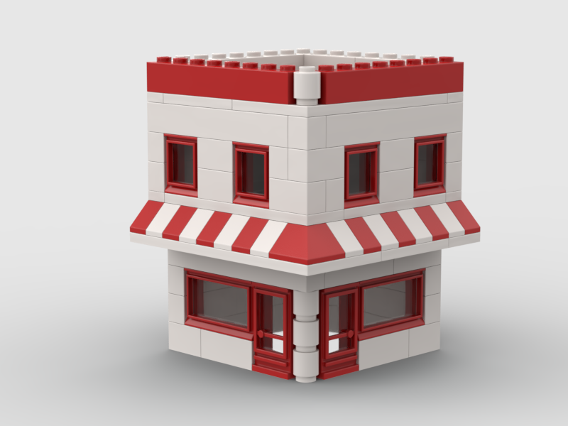 Corner Drug Store Town Plan Style