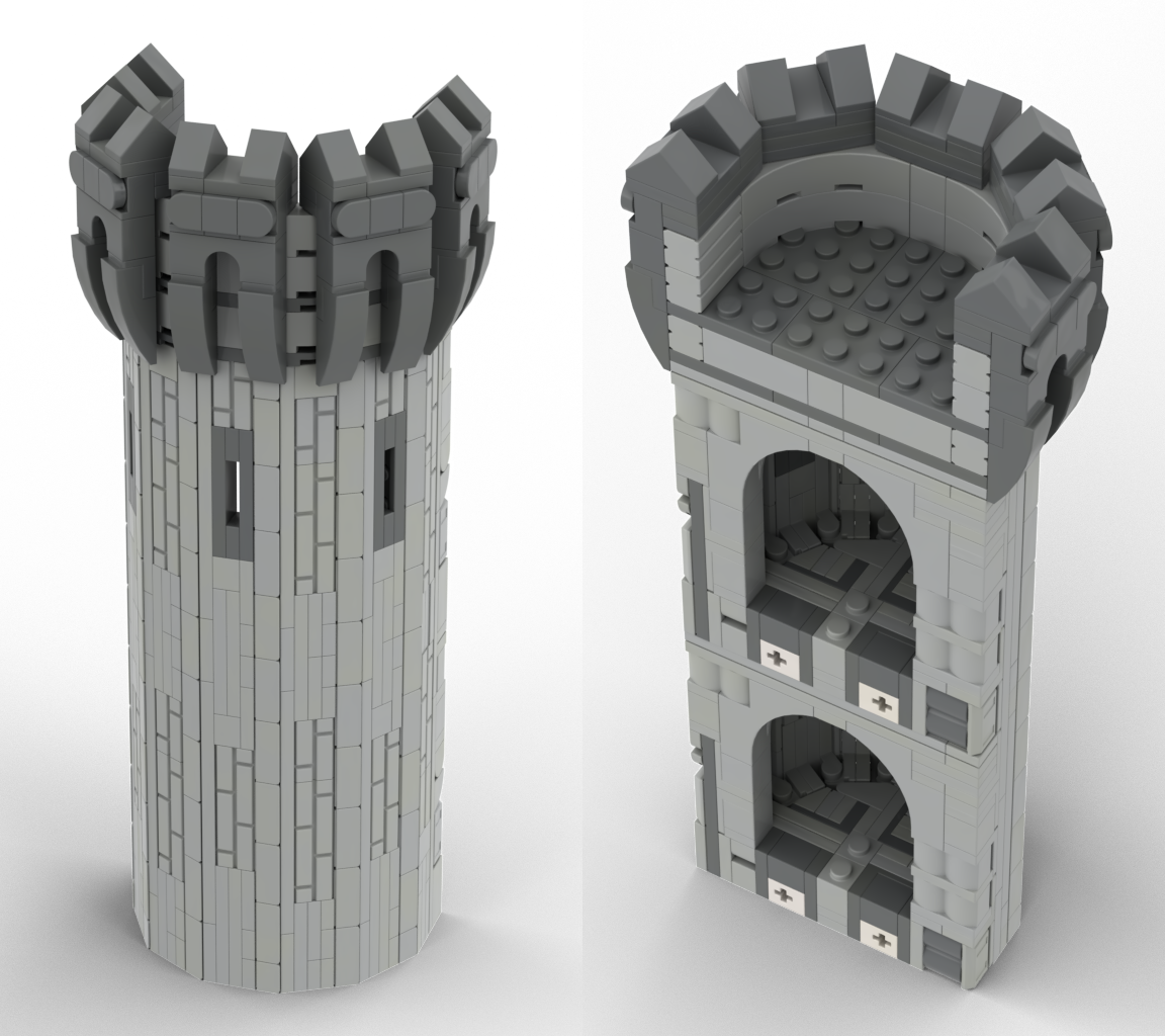 Round medieval half-tower