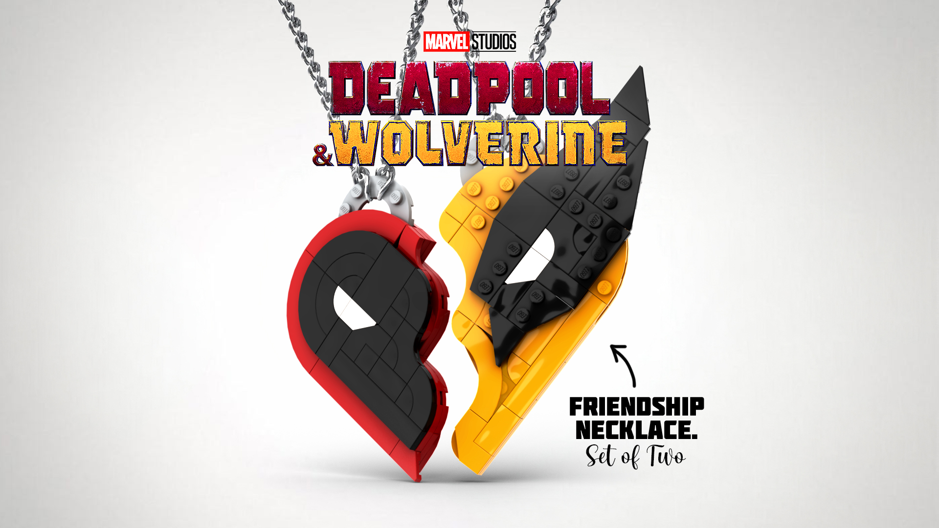 Marvel Deadpool &amp; Wolverine Friendship Necklace