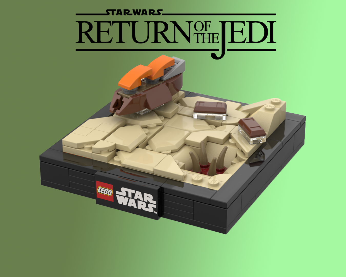 Sarlaac Pit And Jabba’s Sail Barge Diorama