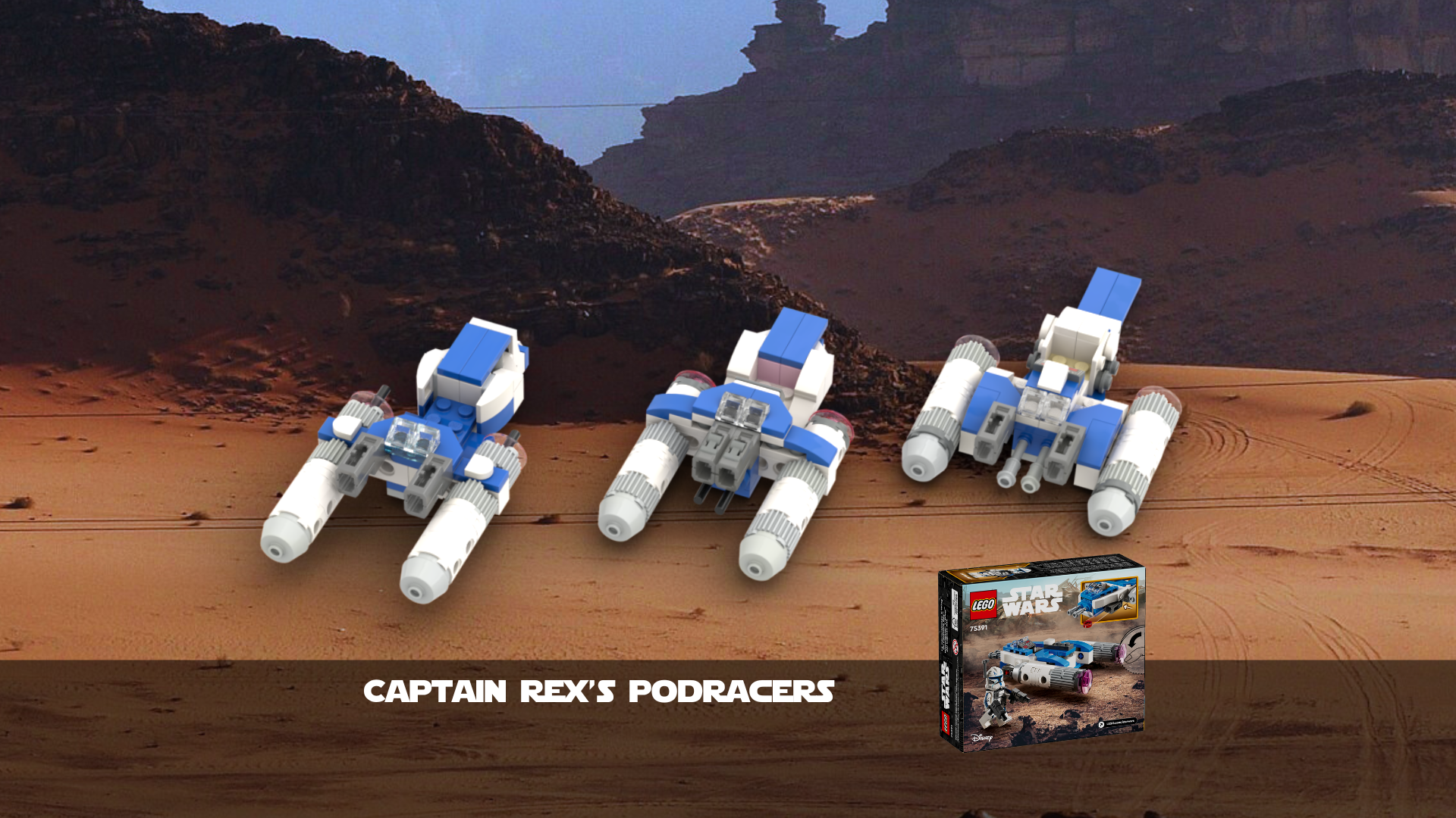 Captain Rex's Podracer / Speederbiker alternatives - 3 models from 75391 alternate build