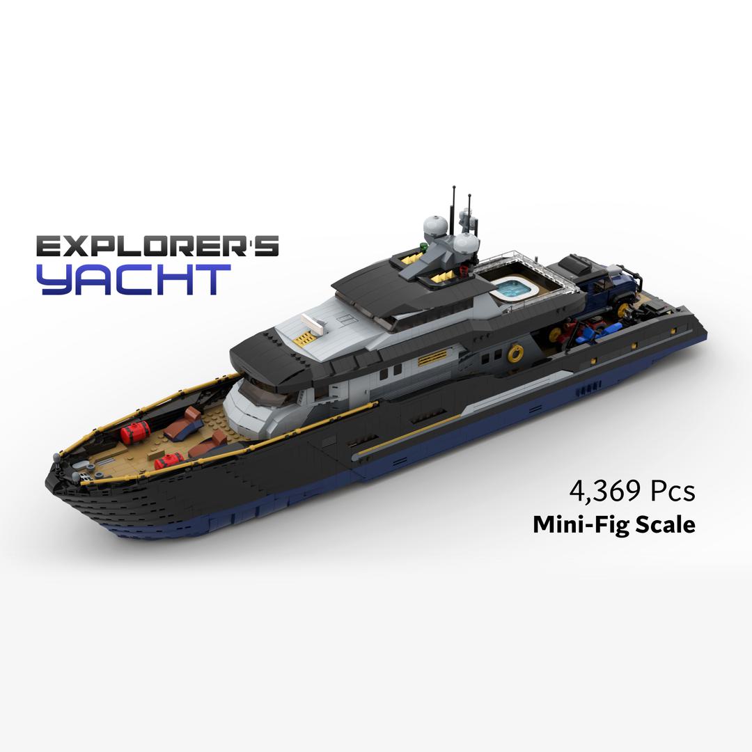Explorer's Yacht - Mini-fig scale - full interior