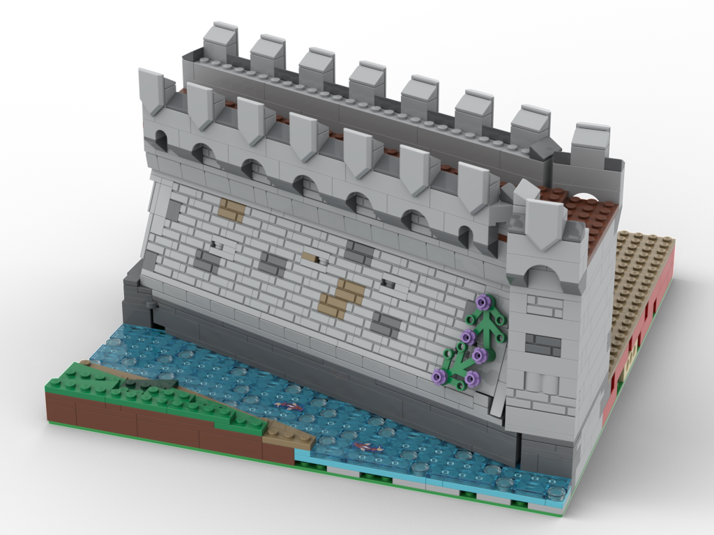 Medieval Castle Wall oblique