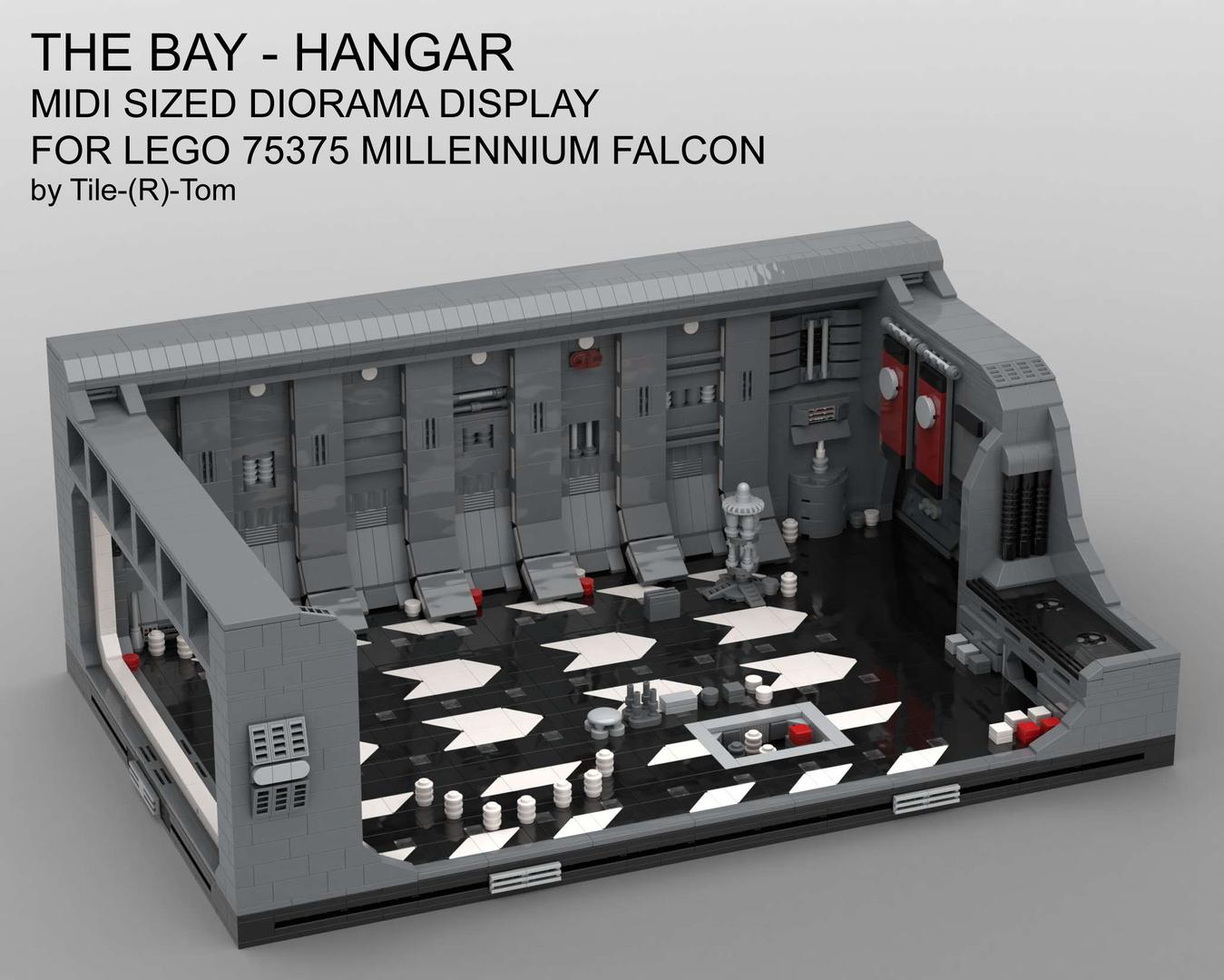 The Bay - Midi Sized Hangar Diorama Display for 75375 Falcon