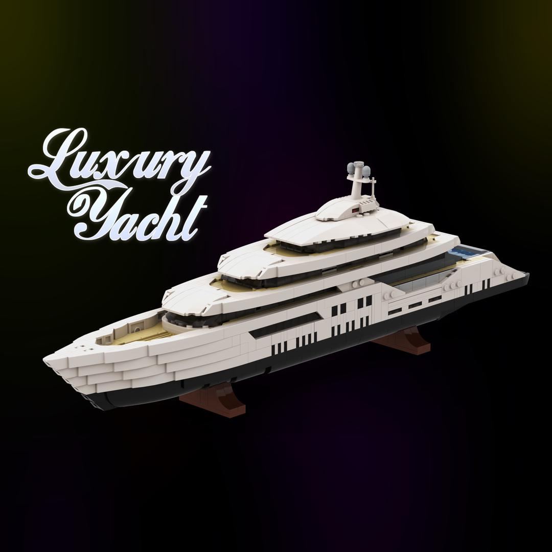 WHITE Luxury Yacht (Mini-Scale)