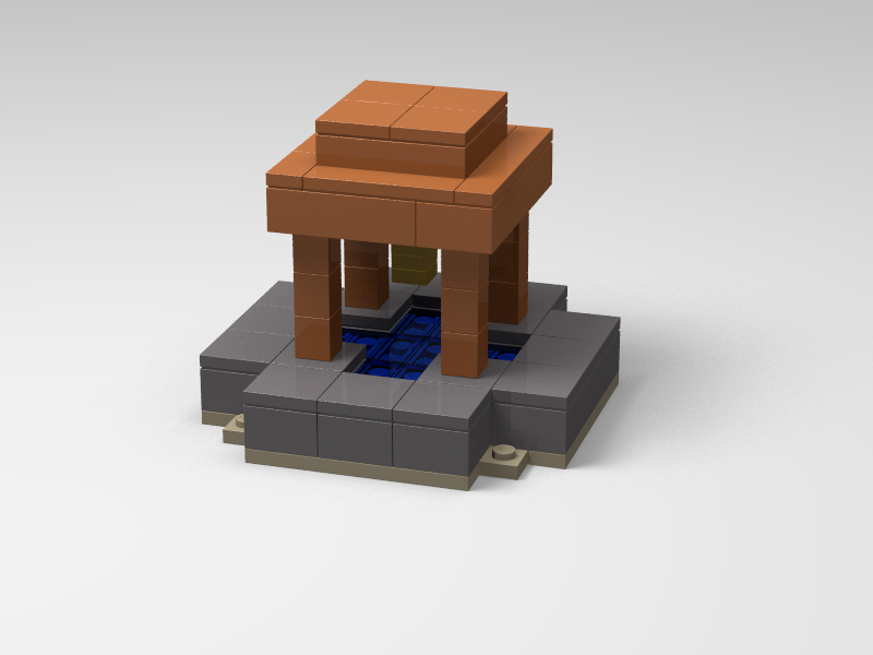 Lego Minecraft Acacia Village Well