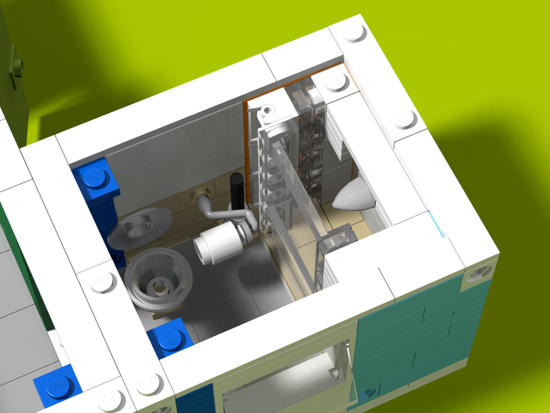 Modular living container -> bathroom modules