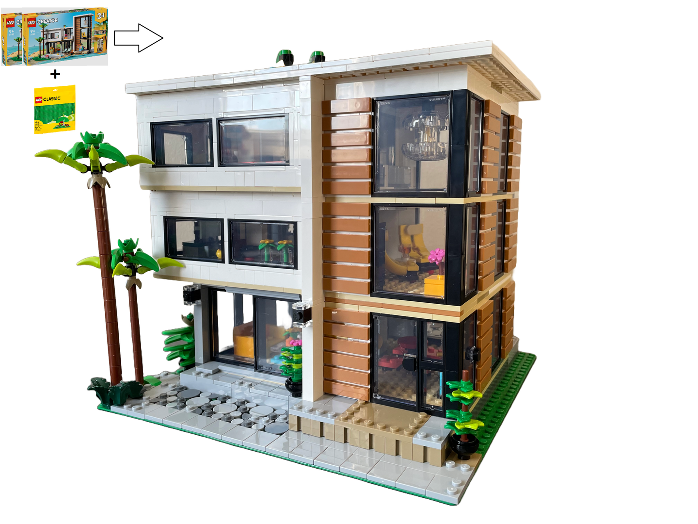 Modern House V2 Modular Alternate build of 2x31153