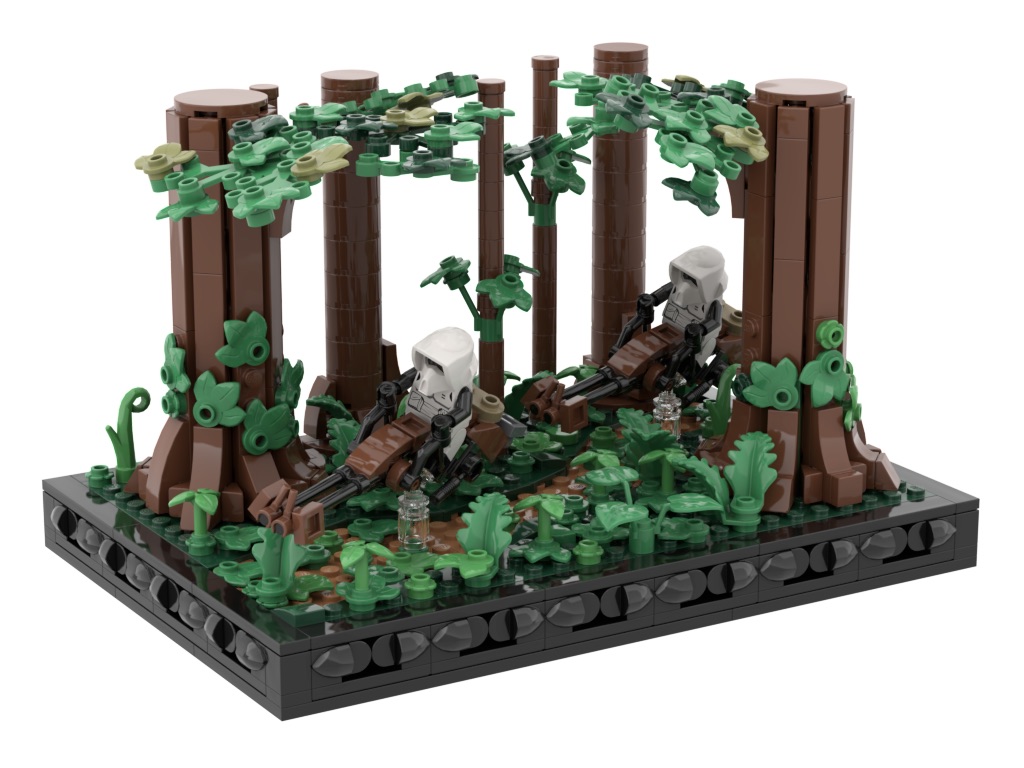 Endor Forest Speeder Bike Chase Diorama