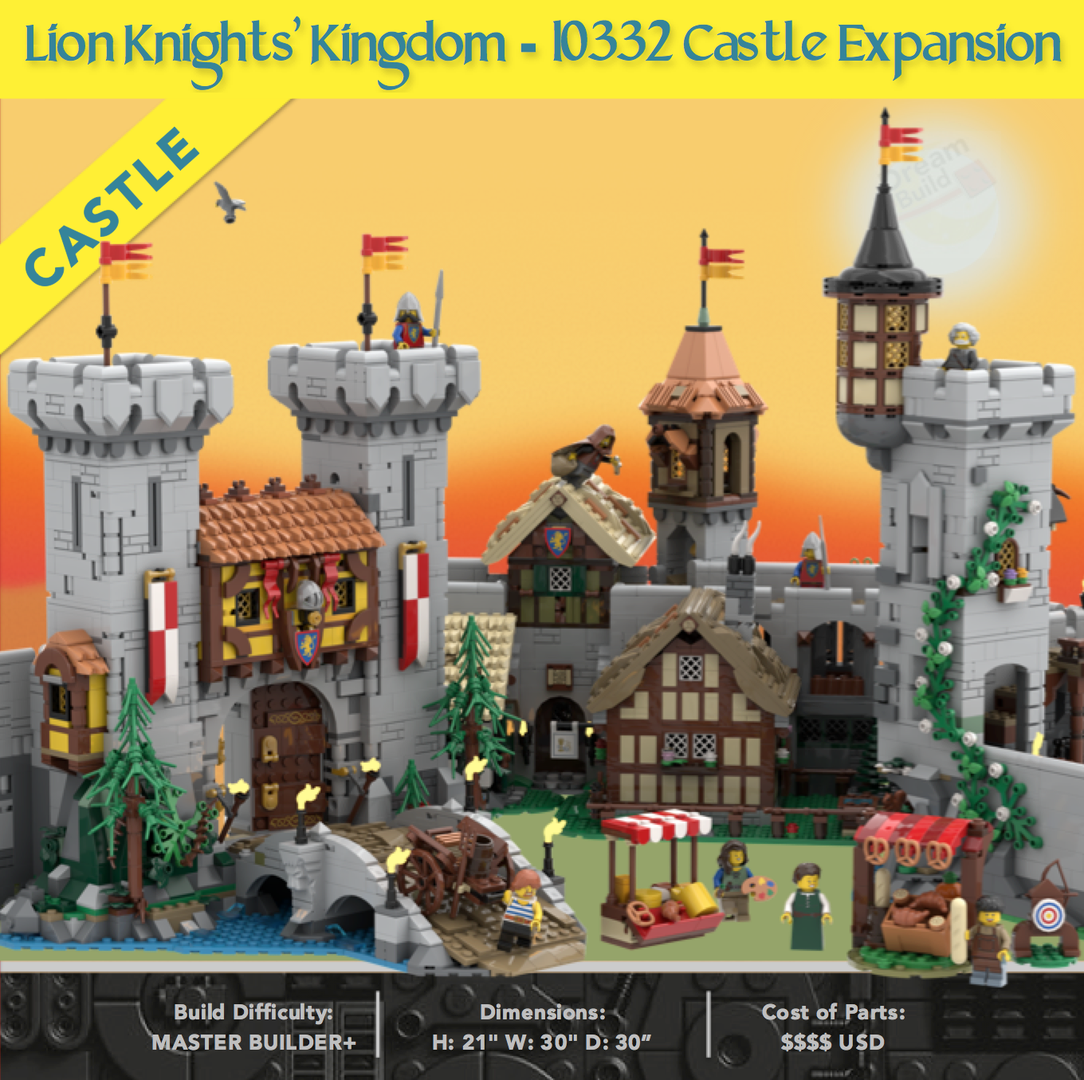 Lion Knights Kingdom - 10332 Medieval Town Castle Expansion