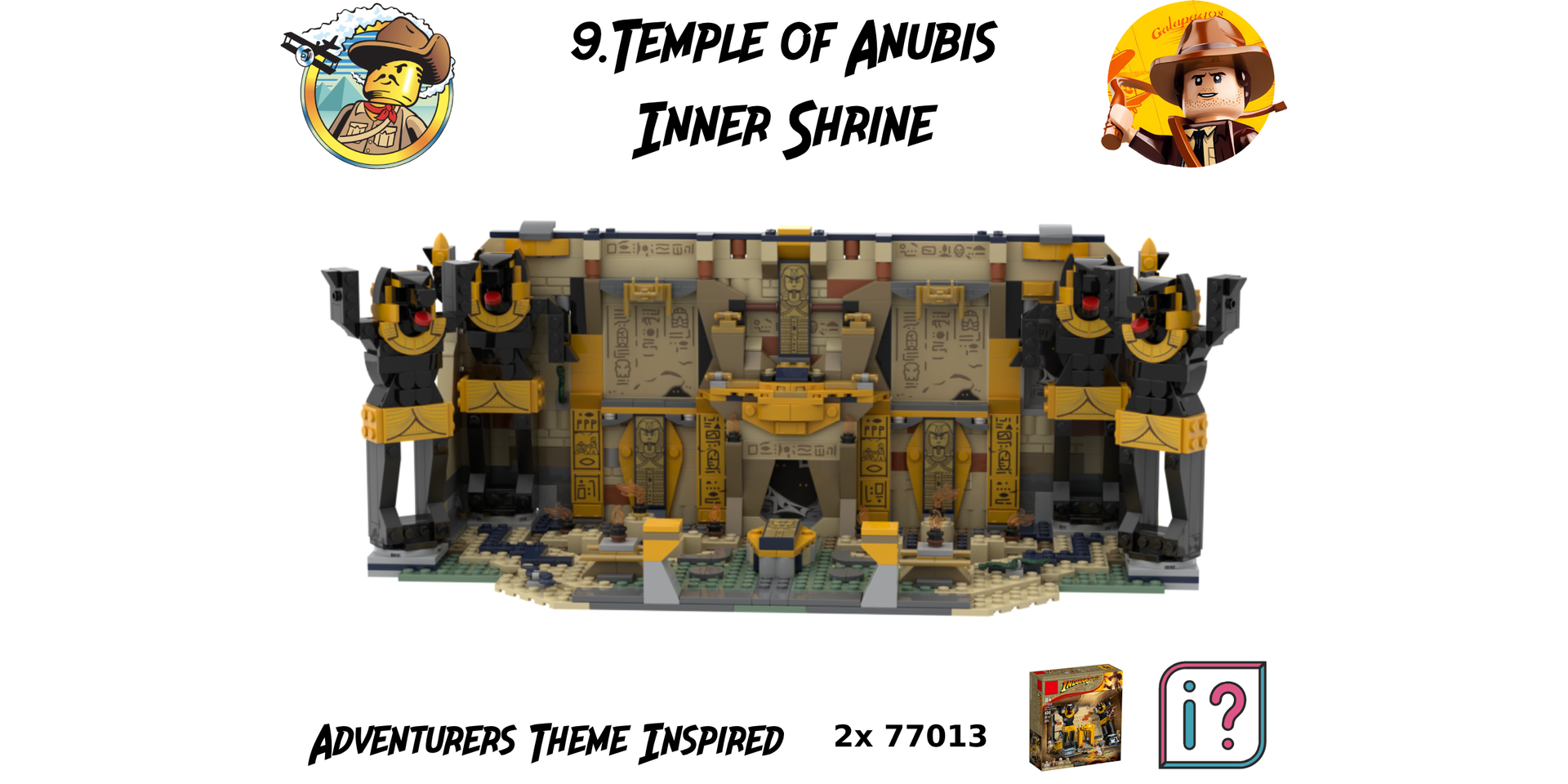 Adventurers Chapter 9.Temple of Anubis Inner Shrine, Alternative Build For 2x 77013