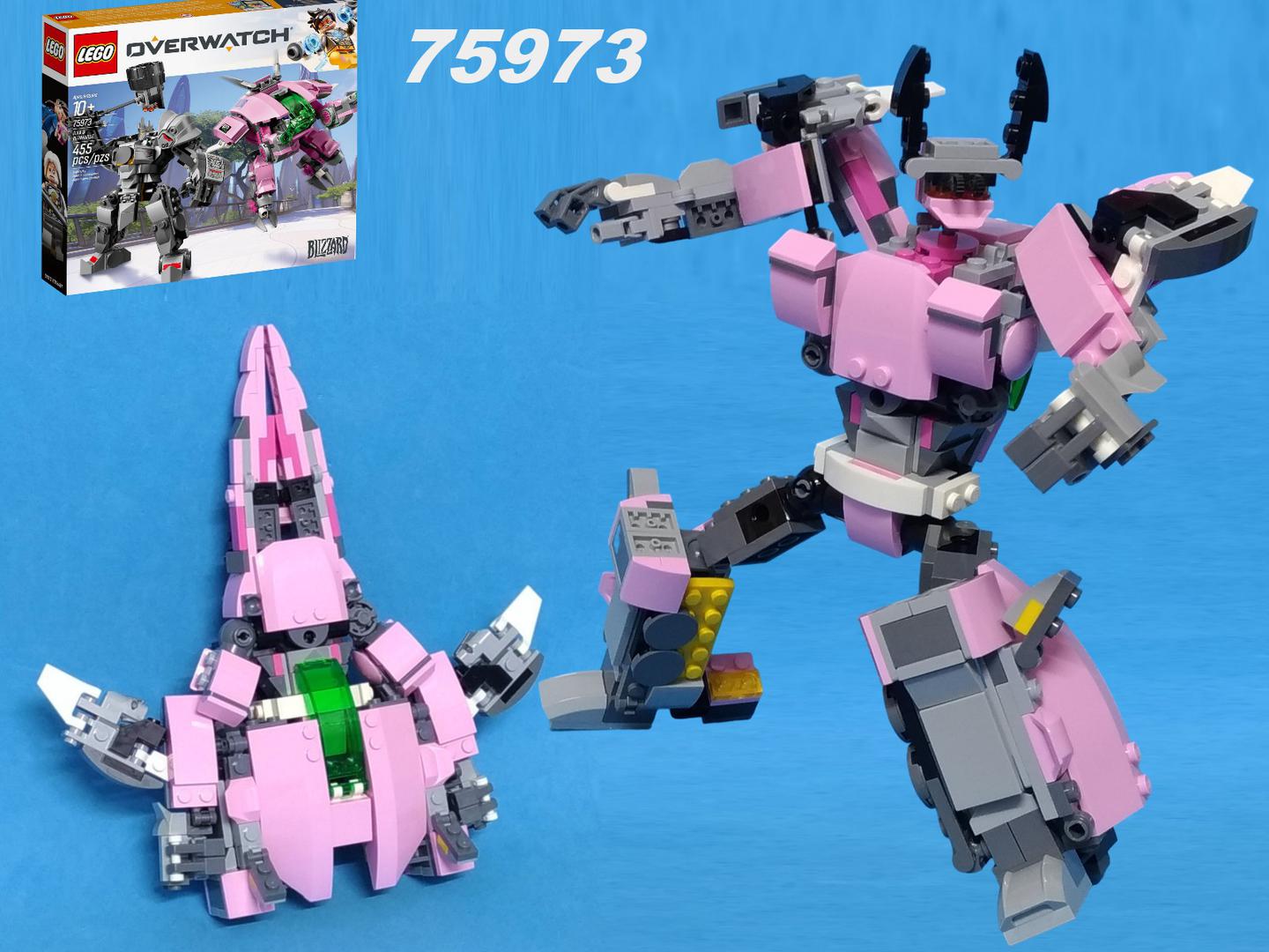 Transformer Cyclonus  using LEGO Overwatch set 75973: D Va & Reinhardt alternate build