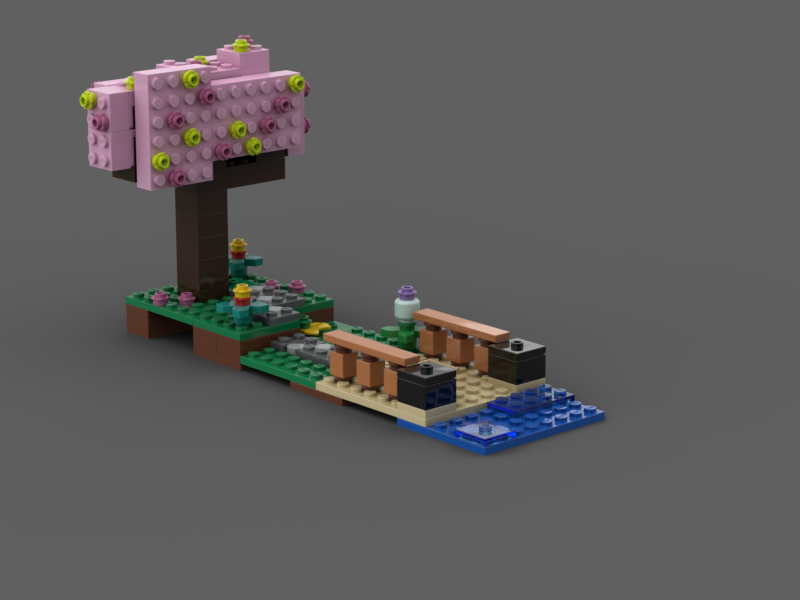Minecraft Cherry Tree dock alternate build