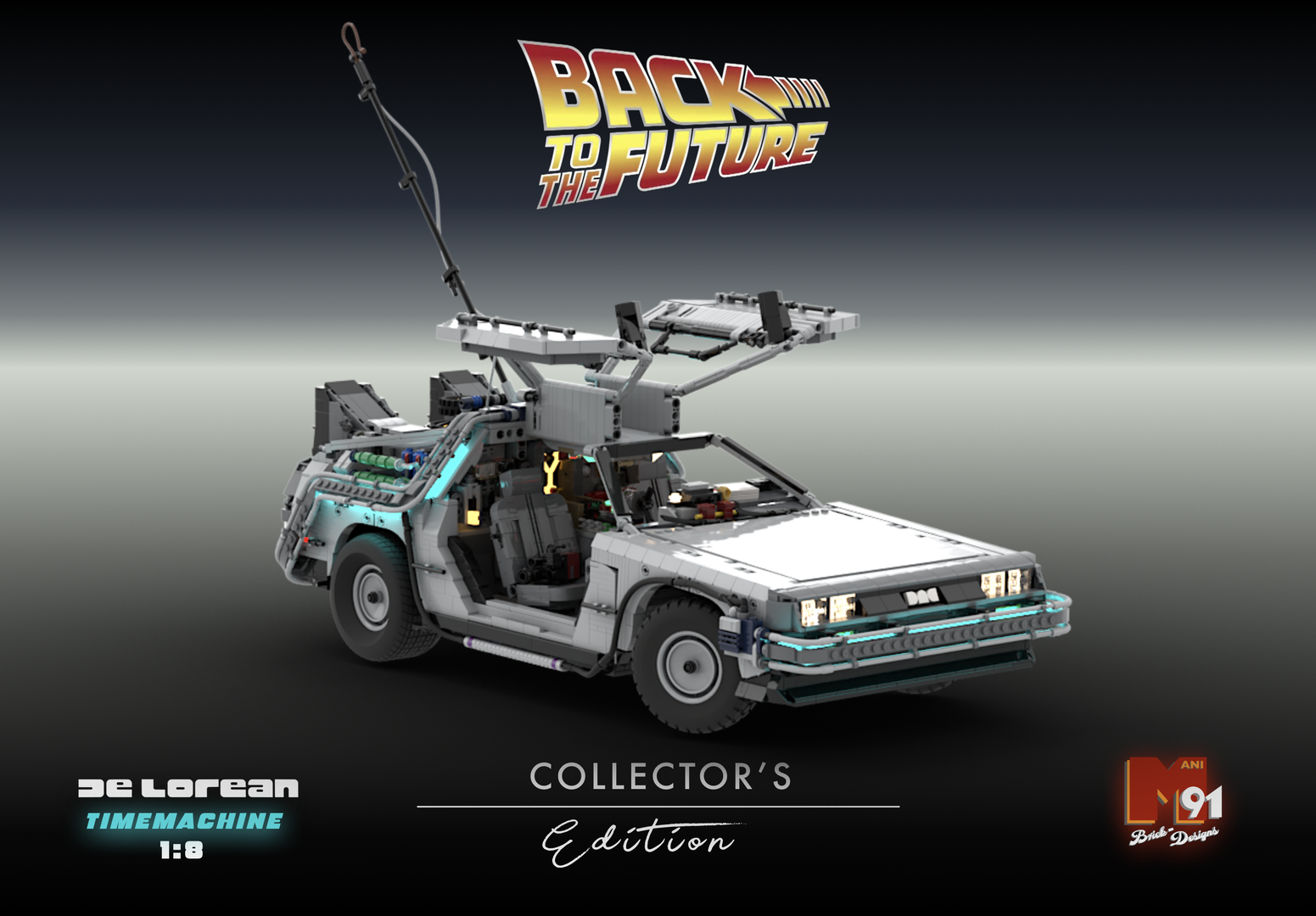 1:8 Collectors Edition Back to the Future DeLorean Timemachine