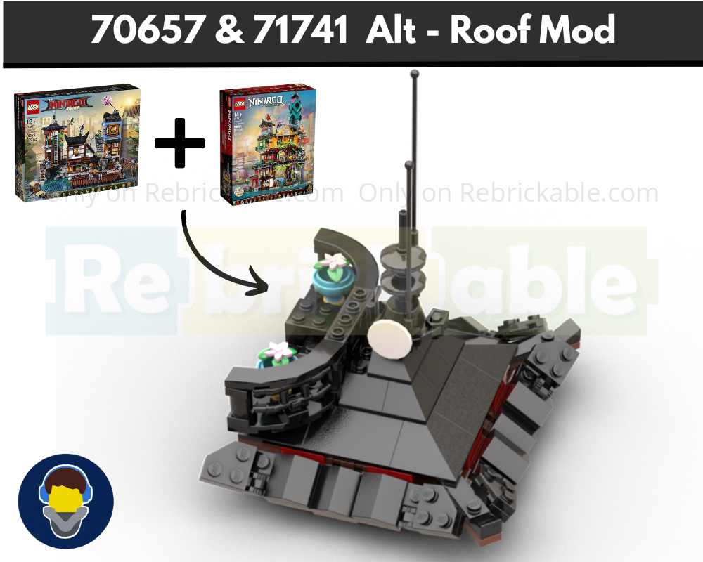 Roof Mod - 70657 Ninjago City Docks &amp; 71741 Ninjago City Gardens